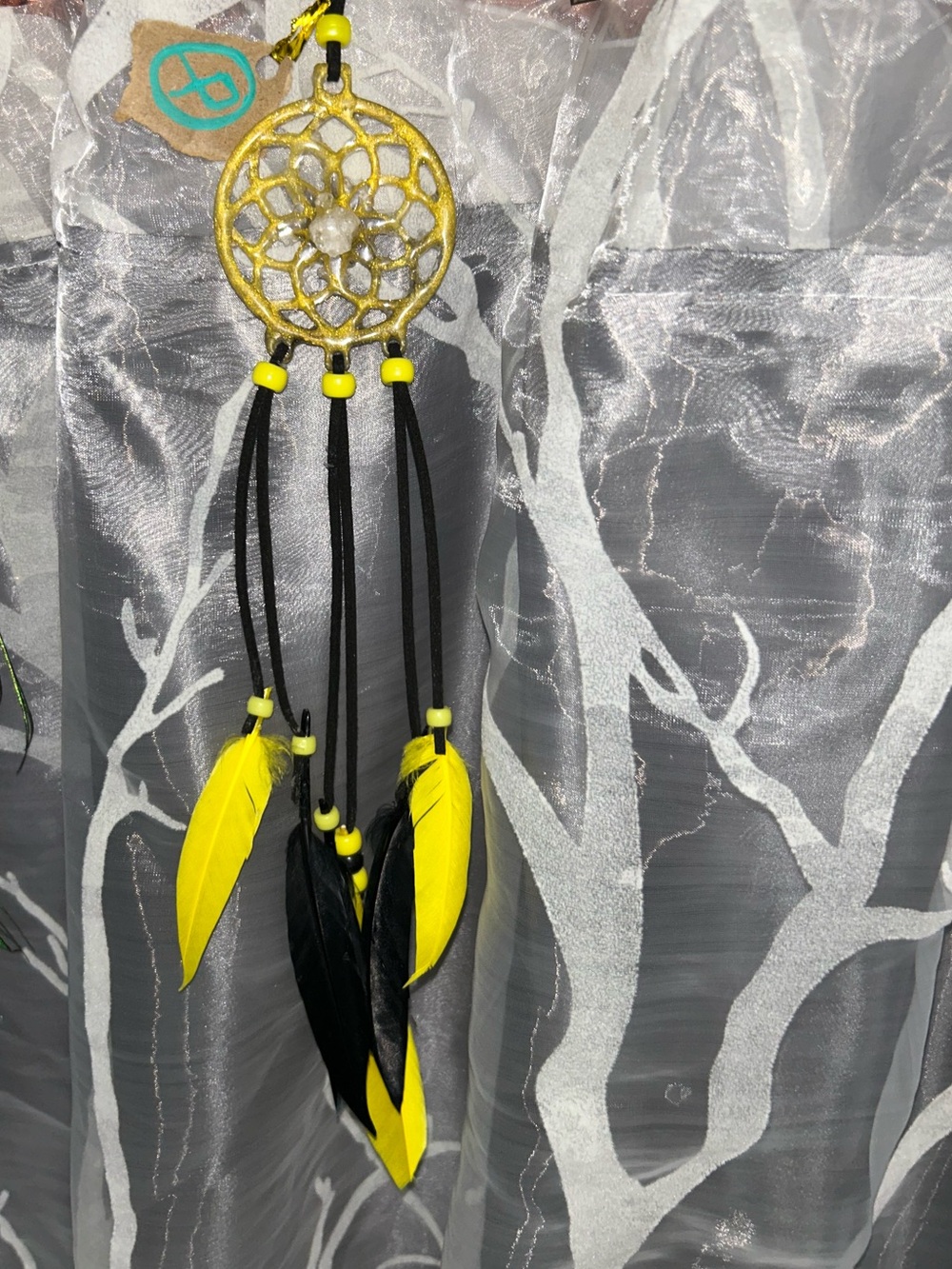 Yellow & Black Dreamcatcher Wall Accent